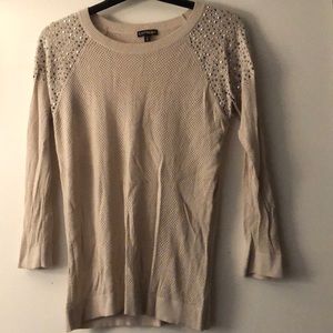3/4 sleeve bling shoulder Express shirt